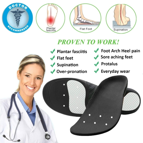 Plantar Fasciitis Arch Support Shoe Inserts Women & Men size M - Picture 7 of 11